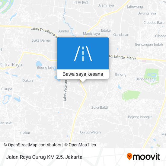 Peta Jalan Raya Curug KM 2,5