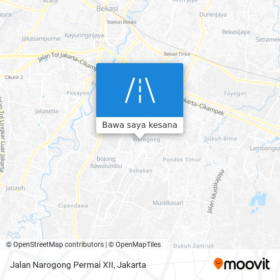 Peta Jalan Narogong Permai XII