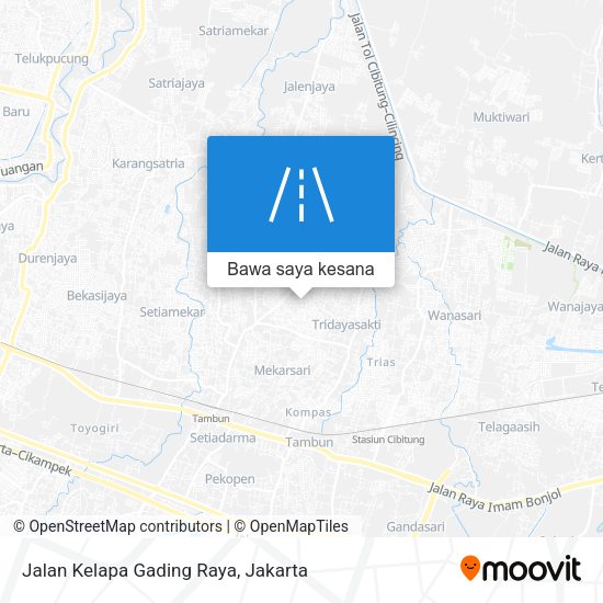 Peta Jalan Kelapa Gading Raya