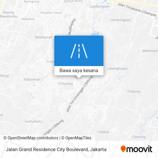 Peta Jalan Grand Residence City Boulevard