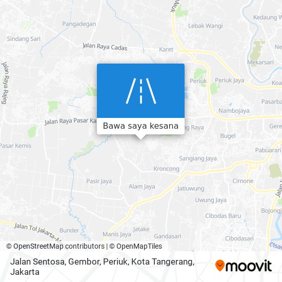 Peta Jalan Sentosa, Gembor, Periuk, Kota Tangerang