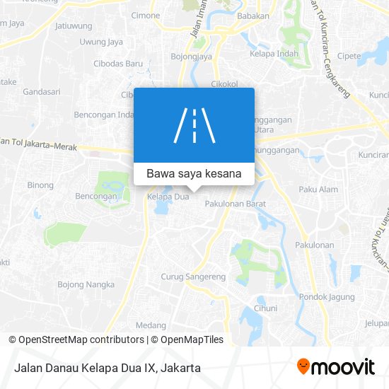 Peta Jalan Danau Kelapa Dua IX