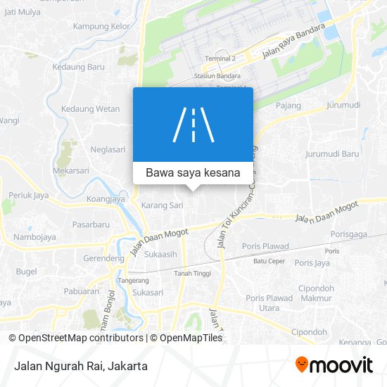 Peta Jalan Ngurah Rai