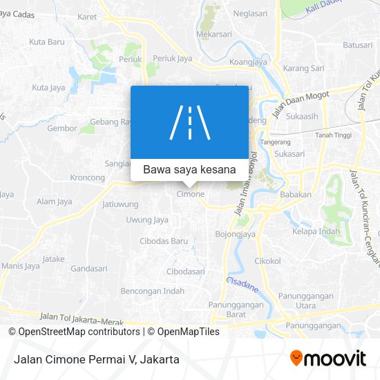 Peta Jalan Cimone Permai V