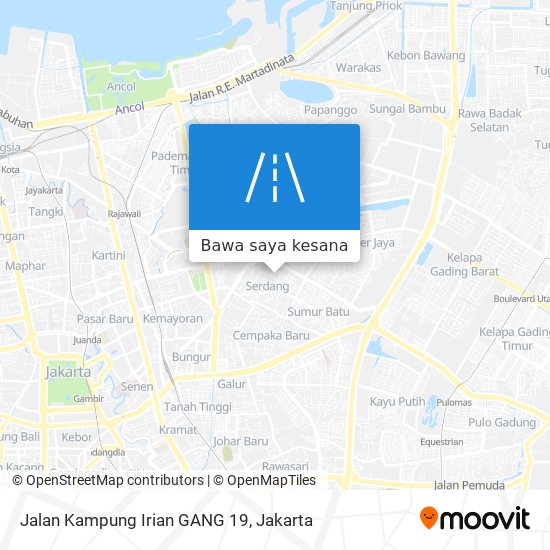 Peta Jalan Kampung Irian GANG 19