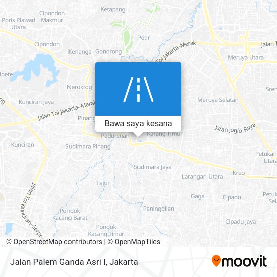 Peta Jalan Palem Ganda Asri I