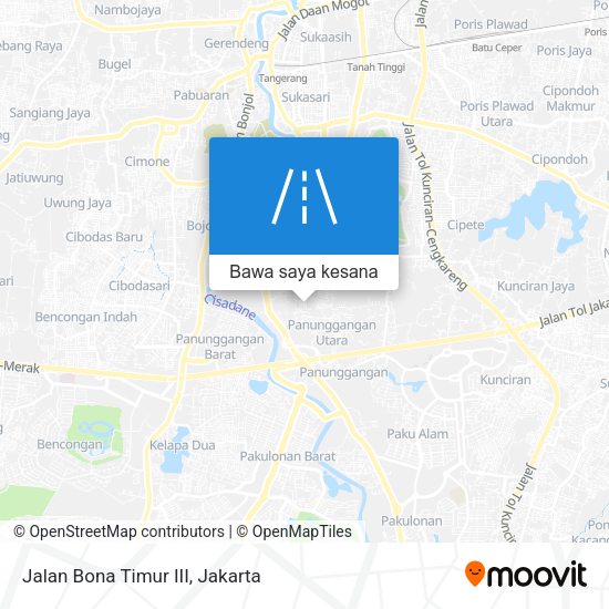 Peta Jalan Bona Timur III
