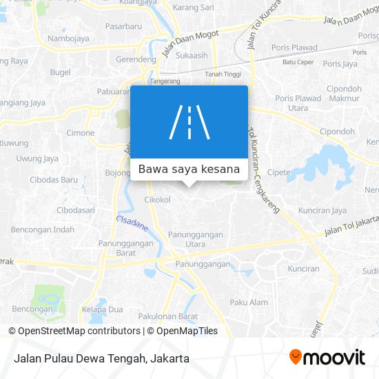 Peta Jalan Pulau Dewa Tengah