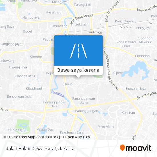 Peta Jalan Pulau Dewa Barat