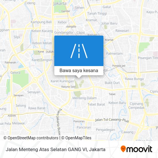Peta Jalan Menteng Atas Selatan GANG VI