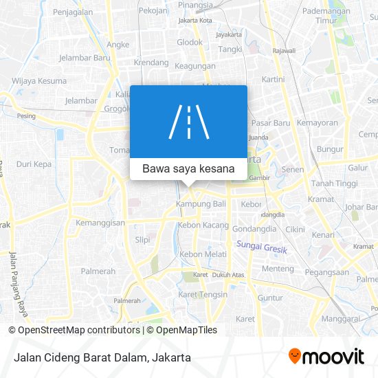 Peta Jalan Cideng Barat Dalam