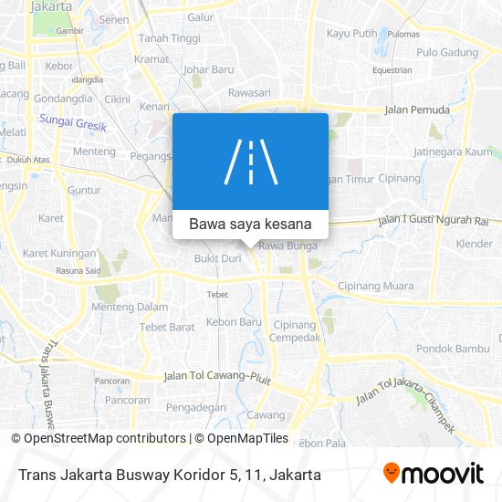 Peta Trans Jakarta Busway Koridor 5, 11