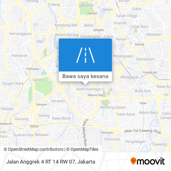 Peta Jalan Anggrek 4 RT 14 RW 07