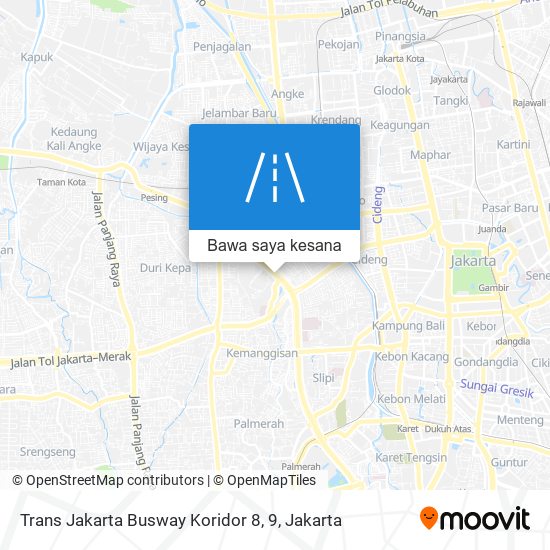 Peta Trans Jakarta Busway Koridor 8, 9