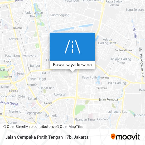 Peta Jalan Cempaka Putih Tengah 17b