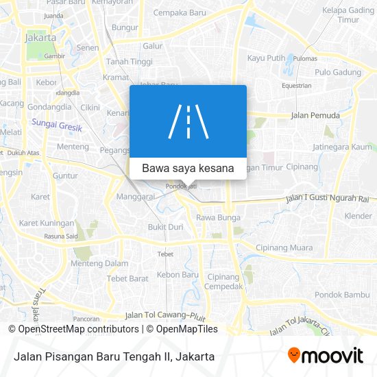 Peta Jalan Pisangan Baru Tengah II