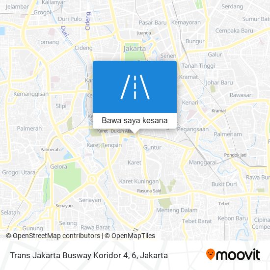 Peta Trans Jakarta Busway Koridor 4, 6