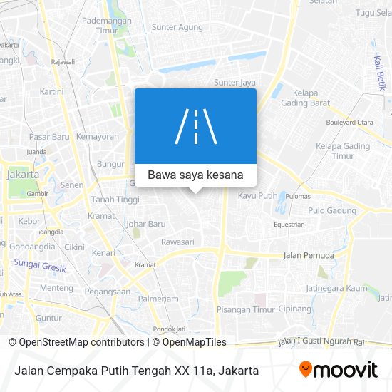 Peta Jalan Cempaka Putih Tengah XX 11a