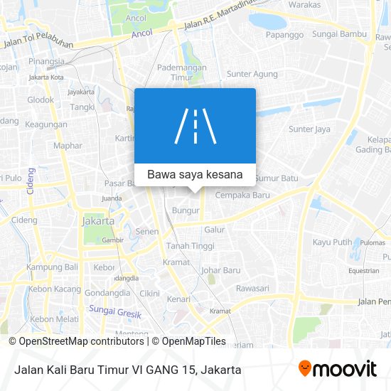 Peta Jalan Kali Baru Timur VI GANG 15