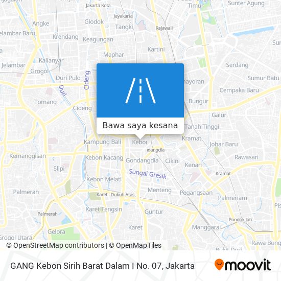 Peta GANG Kebon Sirih Barat Dalam I No. 07