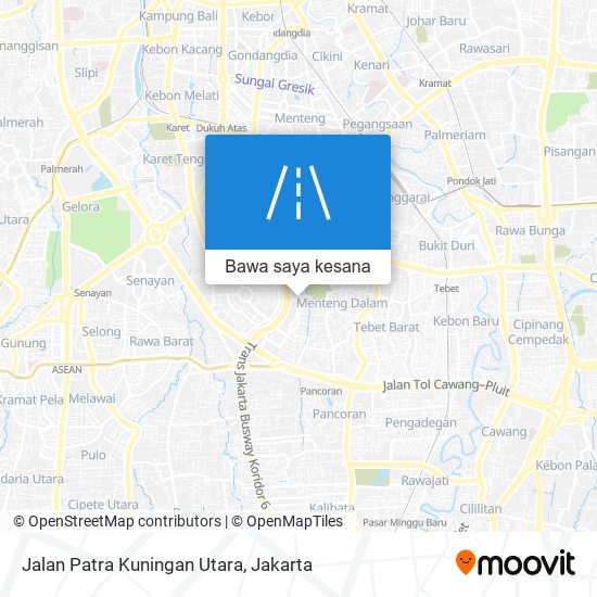 Peta Jalan Patra Kuningan Utara