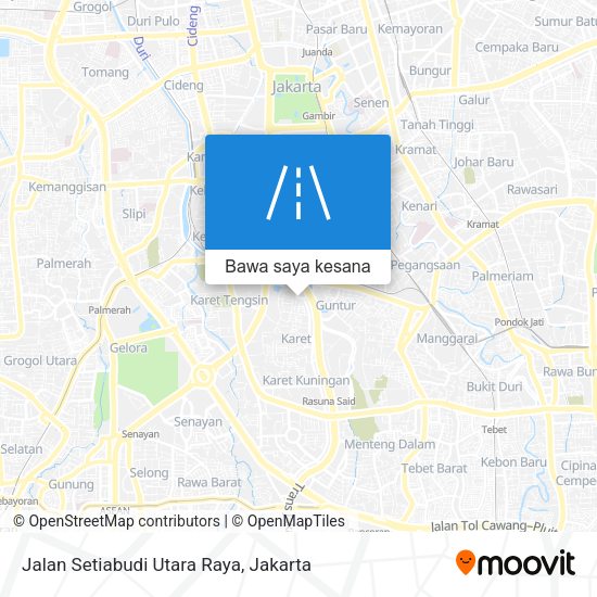 Peta Jalan Setiabudi Utara Raya