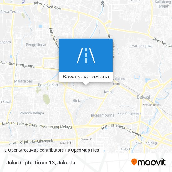 Peta Jalan Cipta Timur 13