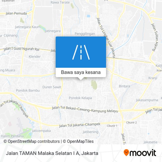 Peta Jalan TAMAN Malaka Selatan I A