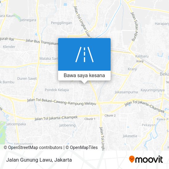 Peta Jalan Gunung Lawu