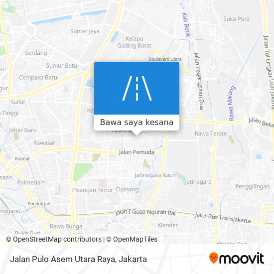 Peta Jalan Pulo Asem Utara Raya