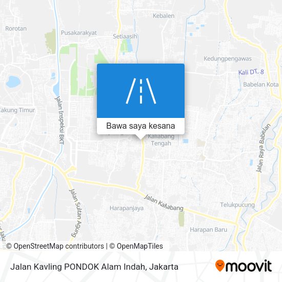 Peta Jalan Kavling PONDOK Alam Indah