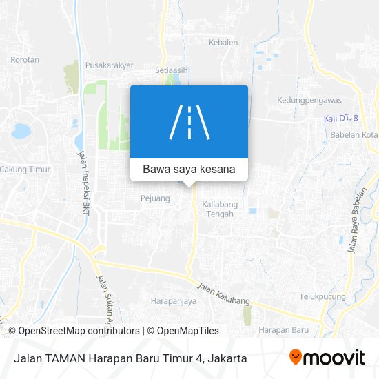 Peta Jalan TAMAN Harapan Baru Timur 4