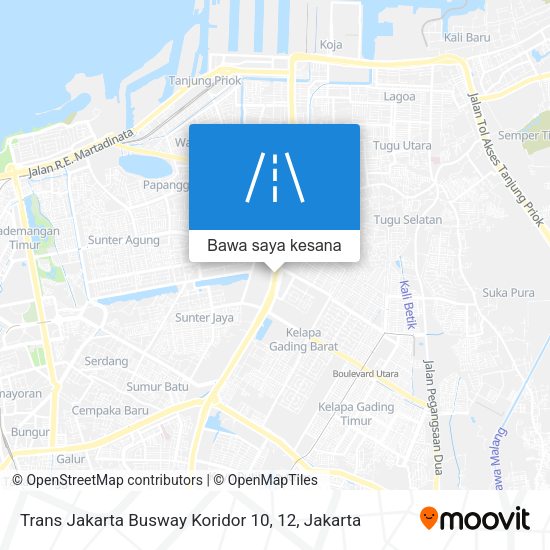 Peta Trans Jakarta Busway Koridor 10, 12
