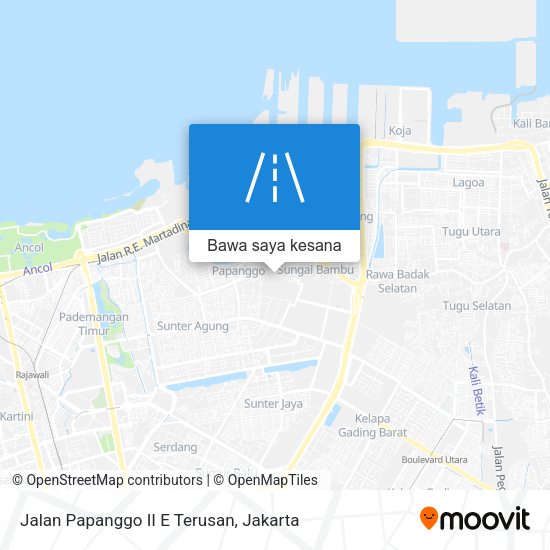Peta Jalan Papanggo II E Terusan