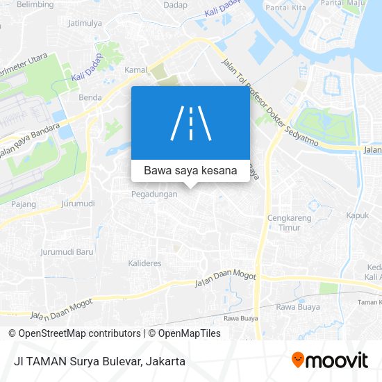 Peta Jl TAMAN Surya Bulevar