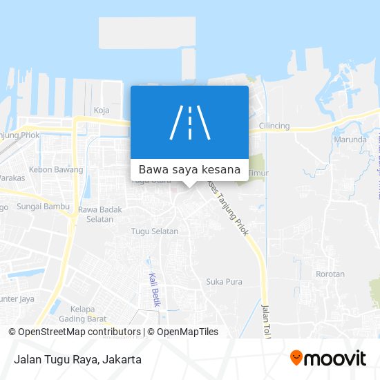 Peta Jalan Tugu Raya