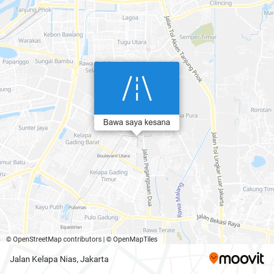 Peta Jalan Kelapa Nias