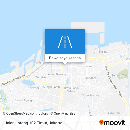 Peta Jalan Lorong 102 Timur