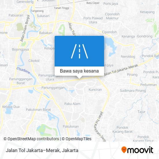Peta Jalan Tol Jakarta–Merak