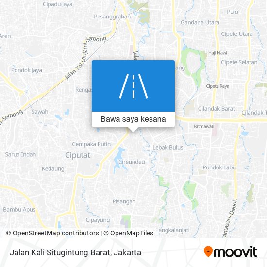 Peta Jalan Kali Situgintung Barat