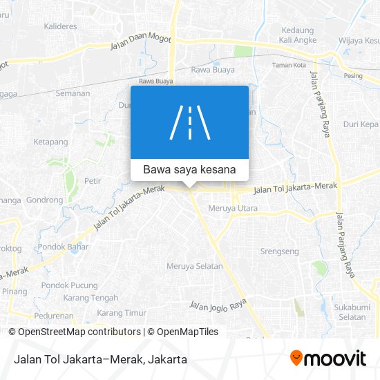 Peta Jalan Tol Jakarta–Merak