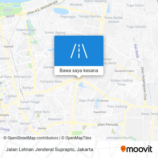 Peta Jalan Letnan Jenderal Suprapto