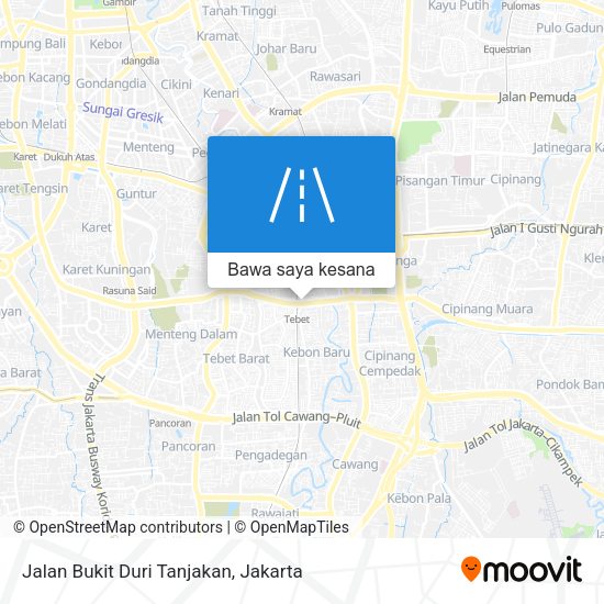 Peta Jalan Bukit Duri Tanjakan