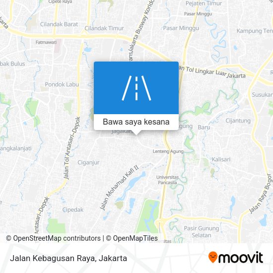 Peta Jalan Kebagusan Raya