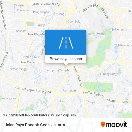 Peta Jalan Raya Pondok Gede