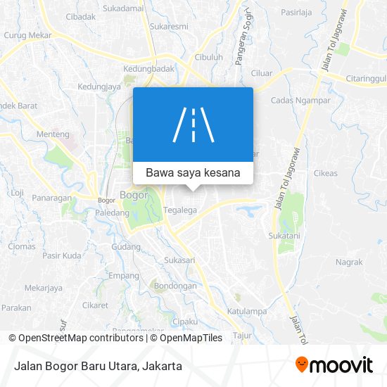 Peta Jalan Bogor Baru Utara