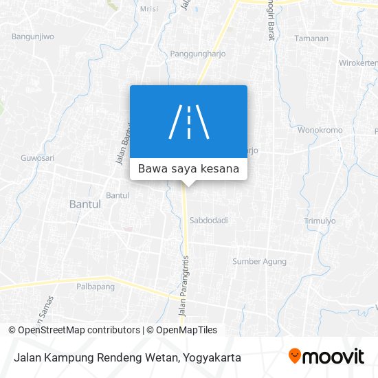 Peta Jalan Kampung Rendeng Wetan