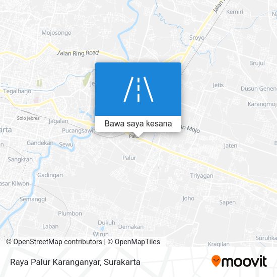 Peta Raya Palur Karanganyar