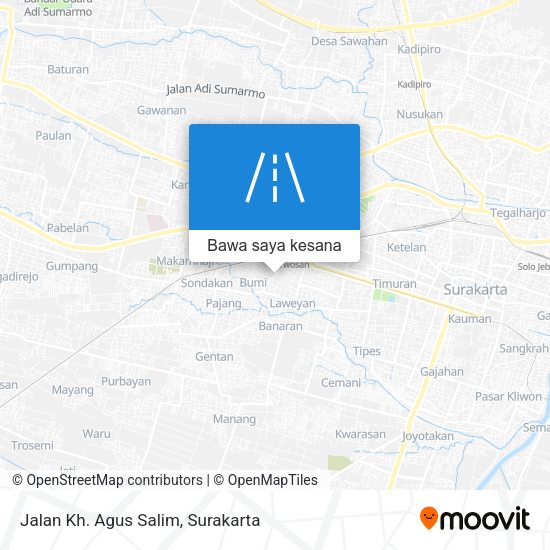 Peta Jalan Kh. Agus Salim