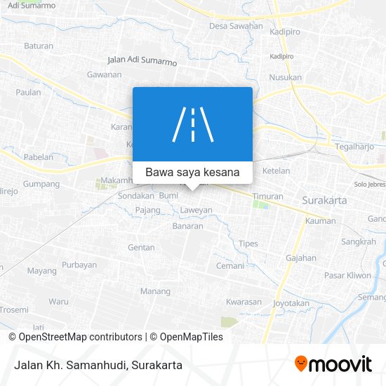 Peta Jalan Kh. Samanhudi